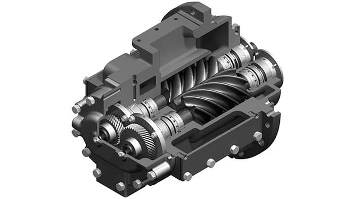 مقایسه انواع کمپرسور 6 screw air compressor ۱
