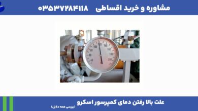 علت بالا رفتن دمای کمپرسور اسکرو + بررسی همه دلایل 24 علت بالا رفتن دمای کمپرسور اسکرو