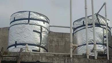 عایق بندی منبع آب پلاستیکی