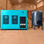 کمپرسور اسکرو  20000 لیتری 110 کیلووات دور متغیر(VSD) کوپل مستقیم روتور کمپ آلمان همراه با اینورتر